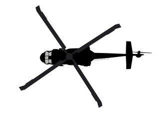 Helicopter vector silhouette - 405517245