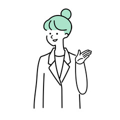 案内する医者のイラスト