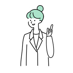 案内する医者のイラスト