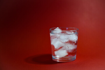 water for health a glass of pure water ice