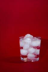 water for health a glass of pure water ice