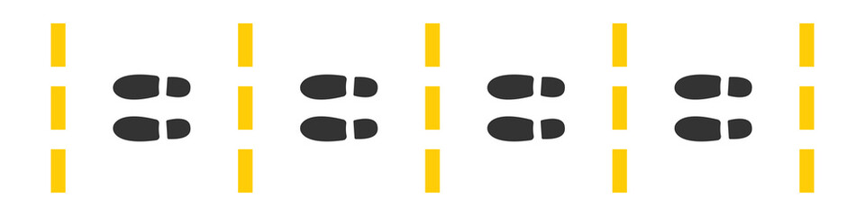 Social distancing concept. Social distancing Instruction Icon. Keep the distance. Vector illustration