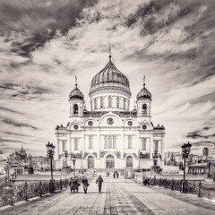 Fototapeta na wymiar Orthodox church in Moscow, Russia