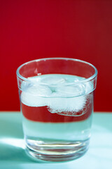 water for health a glass of pure water ice