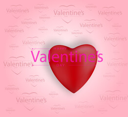 Background for cards and greetings on Valentine's day on February 14.