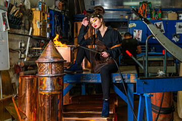 welder at work in the factory
