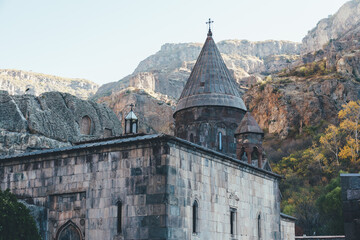 Fototapeta premium Monastery Geghard in the Kotayk province of Armenia, UNESCO World Heritage Site, Asia