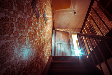 Creepy abandoned building with natural decay so-called lost place