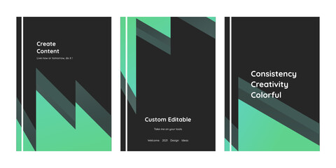 A colorful collection of modern abstract paper templates, perfect for invitations, posters, cover, flyer templates, backgrounds and much more, fully editable vector.