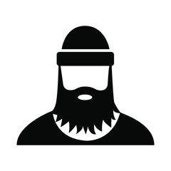 lumberjack icon on a white background, vector illustration