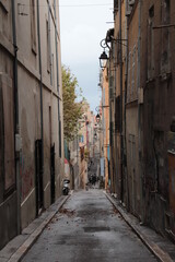 narrow street in the old city
