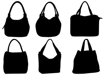 Handbags for women on the shoulder in the set.