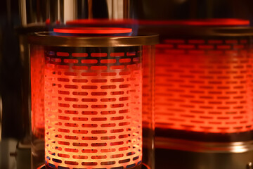 暖かい石油ストーブ