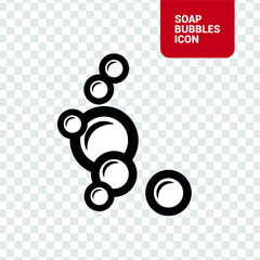 Vector image. Soap bubbles icon.