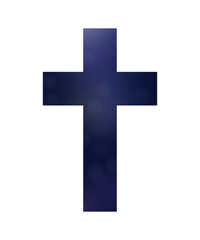 Obraz premium Christian Cross on white background