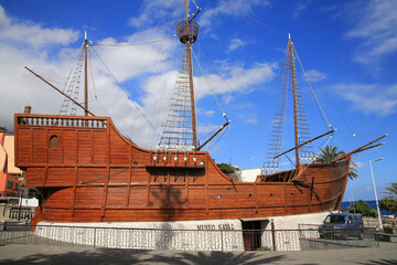 Holzschiff Santa Maria, Museo Naval, Nachbau, Insel La Palma, Kanaren, Spanien, Europa
