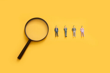 Small figures Businessmen  , Human resource management and recruitment concept