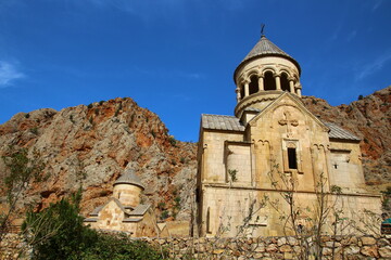 Fototapeta na wymiar The Noravank Monastery in the Amaghu Gorge, Armenia 