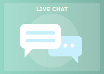 Fototapeta na wymiar Live chat service, social media communication, networking, chatting, messaging isometric concept. Vector illustration.