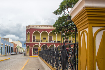 Obraz premium Rainy Day in Campeche, mexico, yucatàn