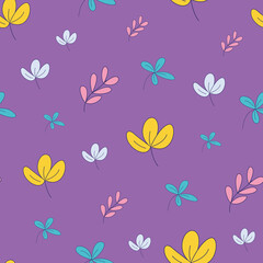 Tropical Colorful Leaves Seamless Repeat Pattern. Great For Background, Wallpaper, Fabric. Surface Pattern Design
