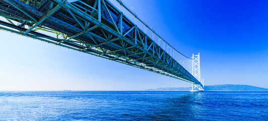 明石海峡大橋　（別名　パールブリッジ）　ローアングル