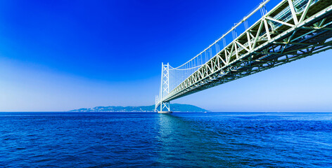 明石海峡大橋　（別名　パールブリッジ）　ローアングル