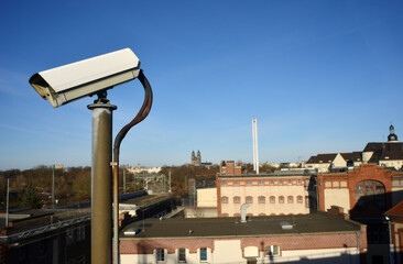 CCTV camera over the town