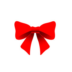 vector image of red bow isolated on white background