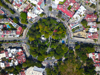 zenith view of Chapalita roundabout on Guadalajara © Enrique