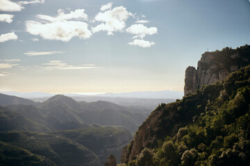 Fototapeta na wymiar Paisajes de Montserrat, Catalunia