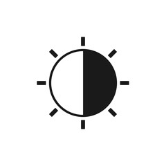 Contrast button, brightness setting icon. Web icon element for mobile concept and web applications.Vector illustration.