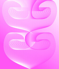 Pink wave shape Abstract wavy pattern on pink background Creative Line Art Vector Illustration EPS 10