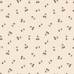 Seamless repeating pattern of cherries