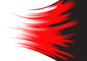 Vector : Abstract red stripes on white background