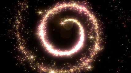 Star Glitter Sparkling Particles Fireworks sparkle 3D illustration.