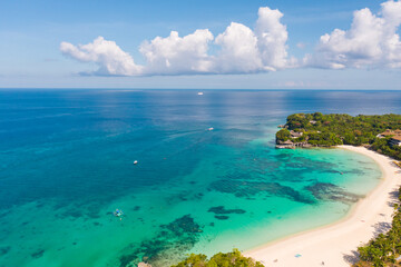 Beautiful Punta Bunga Beach on Boracay island, Philippines.