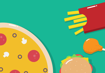 fast food background. Pizza