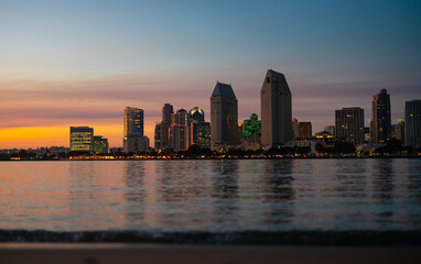 San Diego Skyline Sunset