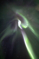 Aurora Borealis Corona overhead in Norway