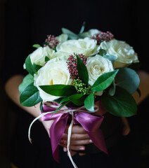 nice bouquet in the hands
