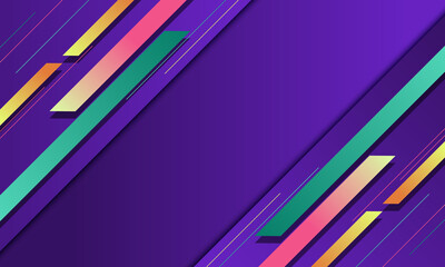 Modern gradient stripes and lines on purple background.