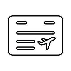 Travel, air ticket line icon. Outline vector.