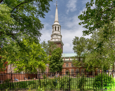 Historic Christ's Church Philadelphia located in Olde City section of the city. 