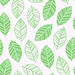 Leaves silhouettes pattern