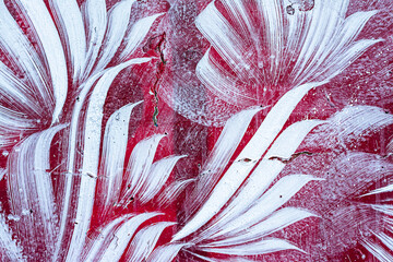 Abstract background, calligraphy pattern, the old wall decorated with paint stains.