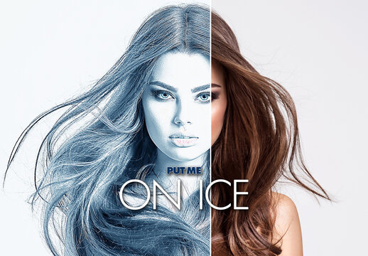 Frozen Portrait Effect Mockup