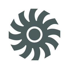 Circular saws icon. Gray vector design.