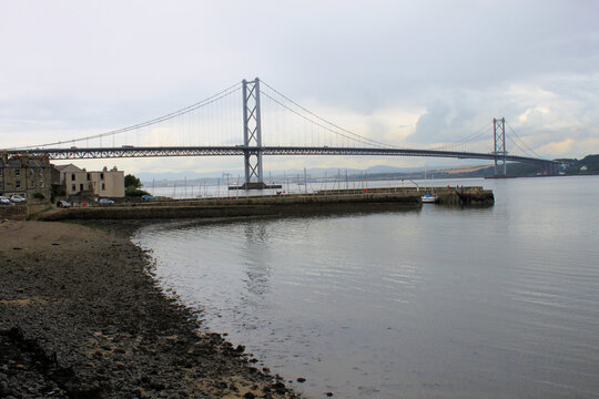 A view of the Forth Road Bridge in Scotland