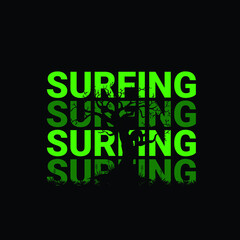 This is a surfing t-shirt design